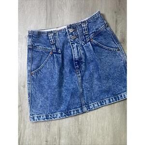 Abercrombie Fitch Jean Skirt Size 2 26 Acid Wash 90s Retro Y2K Denim